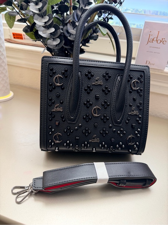Christian Louboutin Handbags - New Black Studded Leather Mini Paloma Tote with Removable Strap